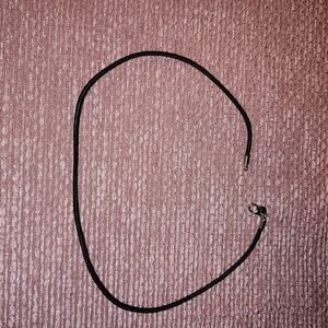 Miabella Genuine 2mm Black Italian Lesther Cord Chain Necklace